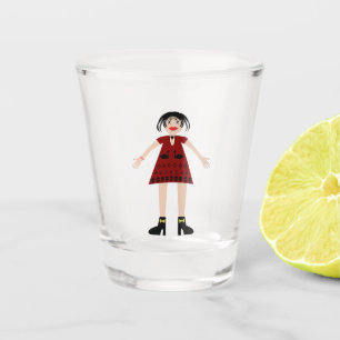 Gothic Halloween Vampire Lady Shot Glas
