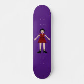 Gothic Halloween Vampire Lady Skateboard (Voorkant)