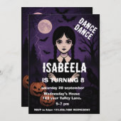 Gothic Halloween Verjaardag Uitnodiging – Spooky P (Voorkant / Achterkant)