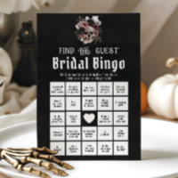 Gothic Halloween Vind de Gast Bruids Bingo Game