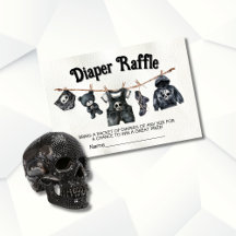Gothic Halloween waslijn Schedel Luier Raffle