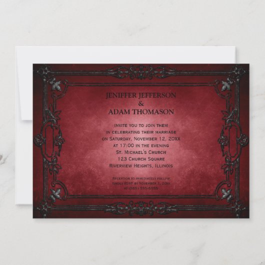 Gothic Halloween wedding invitation (Dos)
