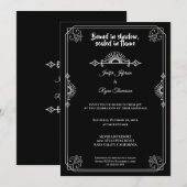 Gothic halloween wedding Invitation Kaart (Voorkant / Achterkant)