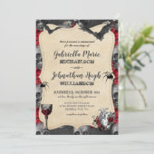 Gothic Halloween Wedding Invitation Kaart (Staand voorkant)