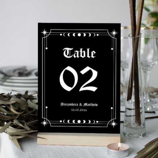 Gothic Halloween Wedding Kaart