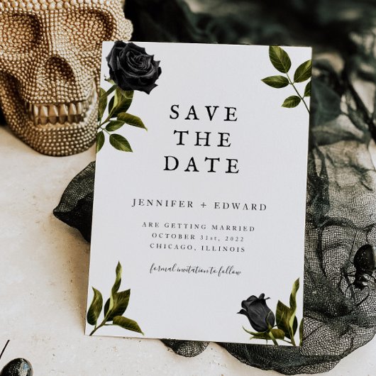 Gothic Halloween Wedding Save the Date