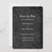 Gothic halloween wedding save the date invitation (Devant)