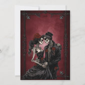 Gothic halloween wedding save the date invitation (Dos)