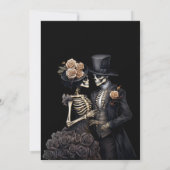 Gothic halloween wedding save the date invitation (Dos)