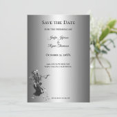 Gothic halloween wedding save the date invitation aankondiging (Staand voorkant)