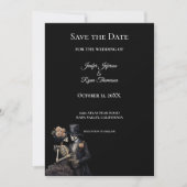 Gothic halloween wedding save the date invitation aankondiging (Voorkant)