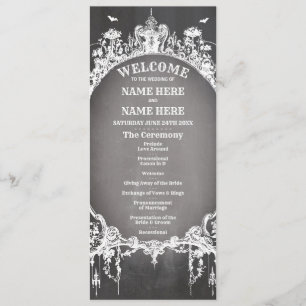 Gothic Halloween Welcome Menu Wedding Ceremony