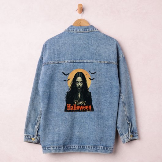Gothic Halloween Witch Denim Jacket (Hangar)