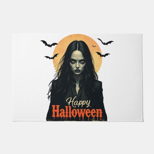 Gothic Halloween Witch Deurmat (Voorkant)