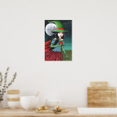 Gothic Halloween Witch Poster van Molly Harrison (Keuken)