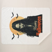 Gothic Halloween Witch Sherpa Deken (Voorkant (horizontaal))