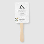 Gothic Halloween Zwarte Rozen Kraaien Bruiloft Handwaaier (Achterkant)