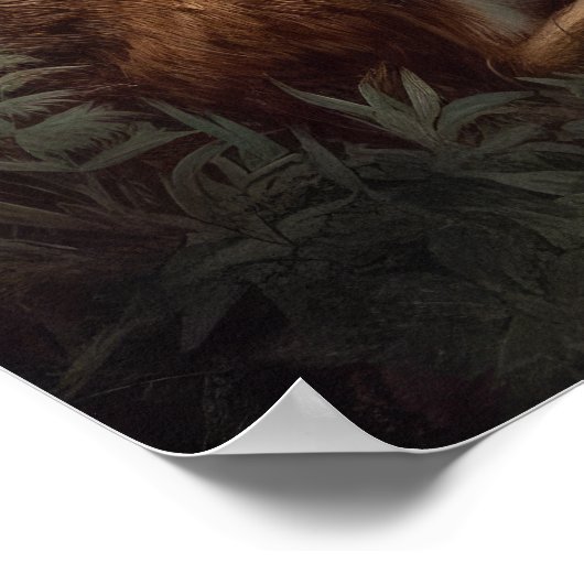 Gothic Hare And Moon Art Print Poster (Coin)