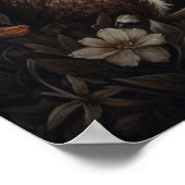 Gothic Hare And Moon Art Print Poster (Coin)