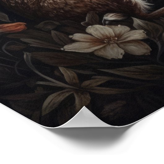 Gothic Hare And Moon Art Print Poster (Coin)