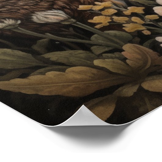 Gothic Hare And Moon Art Print Poster (Coin)