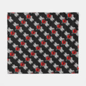 Gothic hart met Angel Wings Fleece Blanket (Voorkant (Horizontaal))