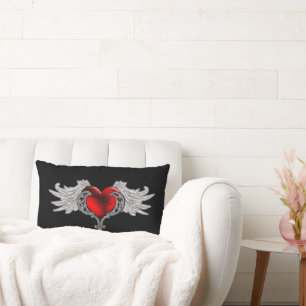 Gothic hart met Angel Wings Sierkussen Kussen