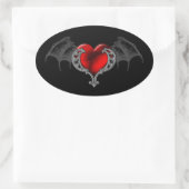 Gothic hart met Sticker van bakboord (Tas)