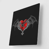 Gothic hart met ventilatorwand vierkante klok (Hoek)