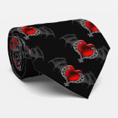 Gothic Hart met vleermuisvleugels Stropdas (Opgerold)