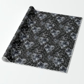 Gothic Hart Spinnenweb Cadeaupapier (Uitgerold)
