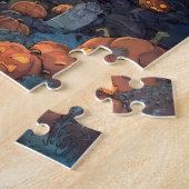 Gothic Haunted Castle Halloween Puzzel (Zijkant)