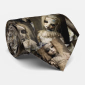 Gothic Haunted Doll Halloween Mannen Stropdas (Opgerold)
