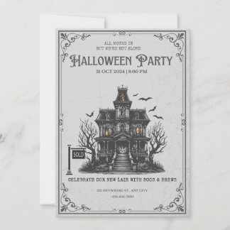 Gothic Haunted House Halloween Party Invitation | Kaart