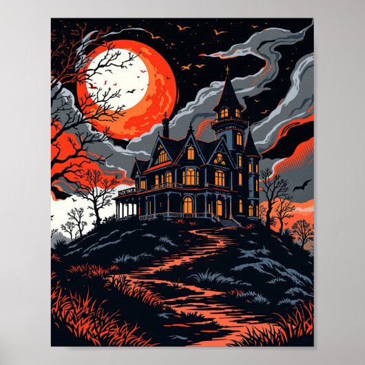 Gothic Haunted House Poster (Voorkant)