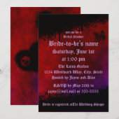 Gothic Heart Bridal Shower Invitation Kaart (Voorkant / Achterkant)