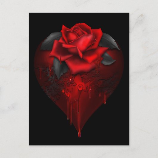 Gothic Heart Briefkaart (Voorkant)