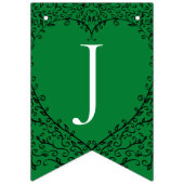 Gothic Heart-Bunting Banner Groen & Zwart 1 (Derde vlag)