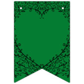 Gothic Heart-Bunting Banner Groen & Zwart 2 (Tweede vlag)