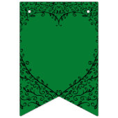 Gothic Heart-Bunting Banner Groen & Zwart 2 (Eerste vlag)