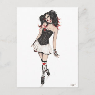Gothic Heart Doll Briefkaart