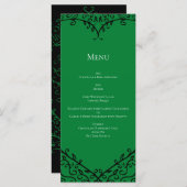 Gothic Heart Flat Menu Green & Black (Voorkant / Achterkant)