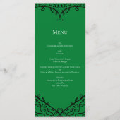 Gothic Heart Flat Menu Green & Black (Voorkant)