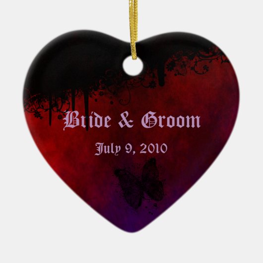 Gothic Heart Keepomwille Wedding Ornament (Voorkant)