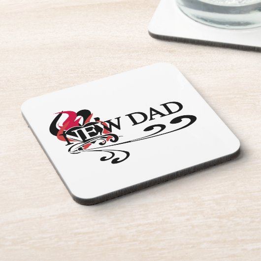 Gothic Heart New Dad T-shirts en cadeautjes Drankjes Onderzetter (Linkerzijde)