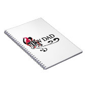 Gothic Heart New Dad T-shirts en cadeautjes Notitieboek (Rechterzijde)