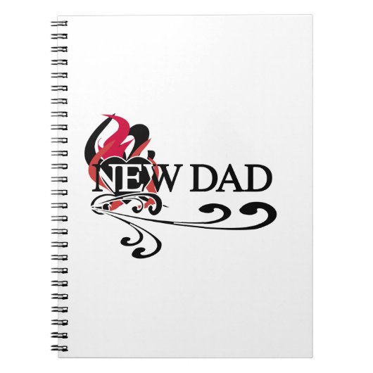 Gothic Heart New Dad T-shirts en cadeautjes Notitieboek (Voorkant)