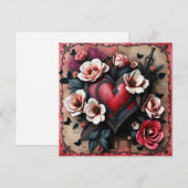 Gothic Heart Note Kaart (Voorkant / Achterkant)