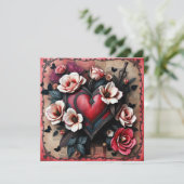 Gothic Heart Note Kaart (Staand voorkant)