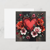 Gothic Heart Note Kaart (Voorkant / Achterkant)